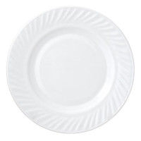 Набір 6 десертних тарілок Infinite Tenderness Хвиля білі діаметр 17.5см, склокераміка
