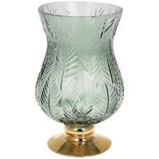 Ваза декоративна Ancient Glass Розалін 14х15х25см, зелене скло