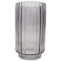 Ваза декоративная Ancient Glass "Манхеттен" 20.5х11.5см, серое стекло