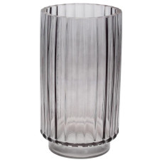 Ваза декоративна Ancient Glass "Манхеттен" 20.5х11.5см, сіре скло
