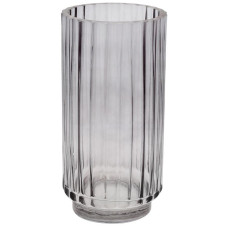 Ваза декоративна Ancient Glass "Манхеттен" 24.5х12.5см, сіре скло