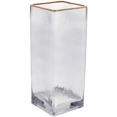 Ваза декоративная Ancient Glass "Эвиан" 25х10см, стекло, светло-серый