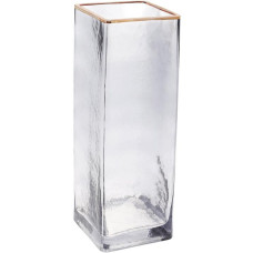 Ваза декоративная Ancient Glass "Эвиан" 30х10см, стекло, светло-серый