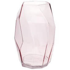 Ваза декоративна Ancient Glass "Айсберг" 28х18см, скло, рожевий