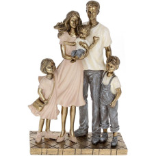 Декоративна статуетка "Щаслива Сім'я" 17.5х8.5х26см, полістоун, бежевий