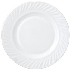 Набор 6 обеденных тарелок Infinite Tenderness Волна белые Ø23см, стеклокерамика