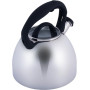 Чайник Kamille Whistling Kettle 2.7л із нержавіючої сталі зі свистком та скляною кришкою (чорна ручка)