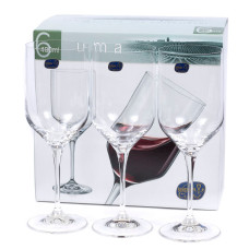 Набор бокалов для вина 6 штук 480 мл Bohemia Uma 40860