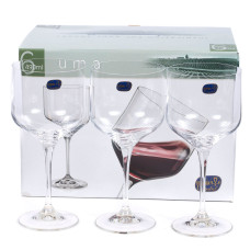 Набор бокалов для вина 6 штук 490 мл Bohemia Uma 40860