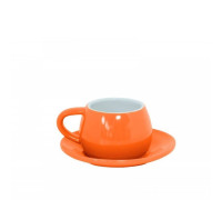 Чашка с блюдцем для кофе Ceraflame Tropeiro оранжевый 150 мл Сeraflame Бразилия CF_55