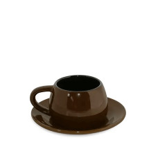 Чашка з блюдцем для кави Ceraflame Tropeiro шоколад 150 мл Сeraflame Бразилія CF_58