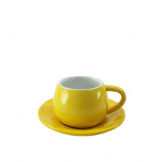 Чашка з блюдцем для кави Ceraflame Tropeiro жовтий 150 мл Сeraflame Бразилія CF_54