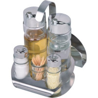 Спецовницы (сіль, перець, підставка для серветок, оцет, олію, зубочистки) на підставці 7 предметів серія ProCooking