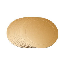 Упаковка утолщенных подложек 10 штук под торт диаметр 300мм  2-х стороняя золото/серебро cерия ProCooking PEM_186