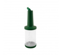 Пляшка із гейзером 1 л прозора (зелена кришка) The Bars PM01G_FD