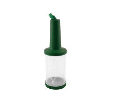 Бутылка с гейзером 1 л прозрачная (зеленая крышка) The Bars PM01G_FD