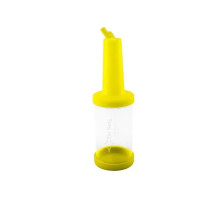 Бутылка с гейзером 1 л прозрачная (желтая крышка) The Bars PM01Y_FD