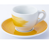 Блюдце espresso 12 см Yellow для серій "Verona/Torino/Roma Millecolori Hand Painted" Ancap 34406_FD