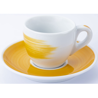 Блюдце espresso 12 см Yellow для серий "Verona/Torino/Roma Millecolori Hand Painted" Ancap 34406_FD