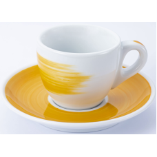 Блюдце espresso 12 см Yellow для серий "Verona/Torino/Roma Millecolori Hand Painted" Ancap 34406_FD
