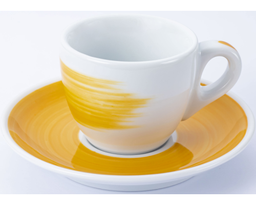 Блюдце espresso 12 см Yellow для серій "Verona/Torino/Roma Millecolori Hand Painted" Ancap 34406_FD