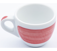 Чашка espresso 75 мл Red stroke B "Verona Millecolori Hand Painted Brush stroke B Red with Staffage Ancap 35111_FD