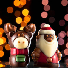 Форма для шоколада поликарбонатная Санта 10,5 г 1737 CW_FD