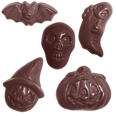 Форма для шоколада "halloween" 5x6 шт. (5 видов фигур х 4 г) 1570 CW_FD