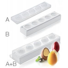 Форма силіконова із кришкою Об'ємне яйце 51х74 мм Silikomart Італія MUL3D EGG FD