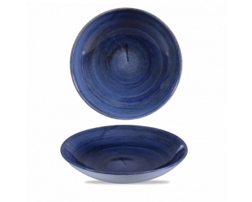 Тарілка кругла 24,8 см, 1,136 л, колір Cobalt Blue серія "STONECAST PATINA" Churchill PABLEVB91_FD