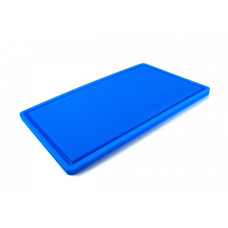 Доска разделочная HDPE с желобом, 500 * 300 * 18 мм, 6 противоскользящих ножек, синяя PNK_199