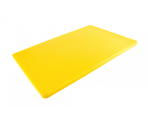 Двостороння обробна дошка LDPE, 600 * 400 * 20 мм, жовта професійна дошка для нарізки і обробки