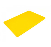 Двусторонняя разделочная доска LDPE, 400 * 300 * 10 мм, желтая профессиональная доска для нарезки и разделки PNK_243
