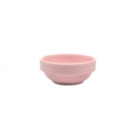 Соусник круглый 40 мл упаковка 6 штук  меламин пастельно розовый, 61 * 25 мм PNK_719