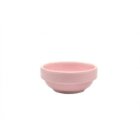 Соусник круглый 40 мл упаковка 6 штук  меламин пастельно розовый 61х25 мм PNK_719