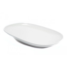Тарелка блюдо овальная для подачи белая  275 * 190 * 30 мм PNK_697