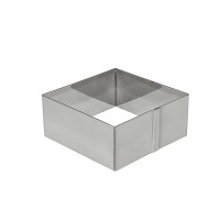 Форма квадратна для випічки гарніру з нержавіючої сталі 10х10х4,5 см PNK_1005